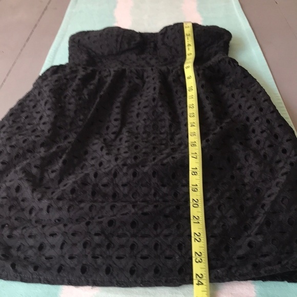 American Eagle Black Strapless Eyelet Mini Dress - Picture 11 of 11